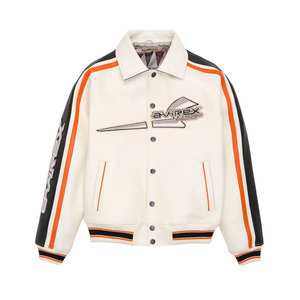 แจ็คเก็ตหนังแกะ Avirex สำหรับผู้ชาย ขายส่งยอดนิยม คุณภาพสูง ดีไซน์ทันสมัย พร้อมลายปัก Avirex - Product Image 1