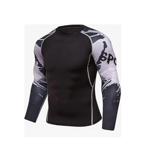 เสื้อรัดกล้ามเนื้อระบายอากาศคุณภาพพรีเมียมสำหรับ MMA BJJ พิมพ์ลายโลโก้ด้วยความร้อน แห้งเร็ว UPF50+ รับผลิตแบบ OEM ODM ขายส่ง - Product Image 4