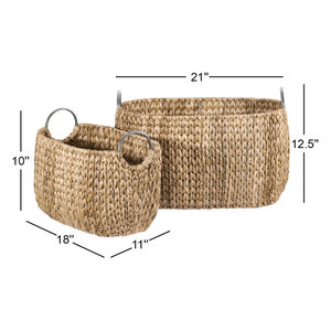 Panier de rangement en osier tissé à la main organisateur décoratif - Product Image 6