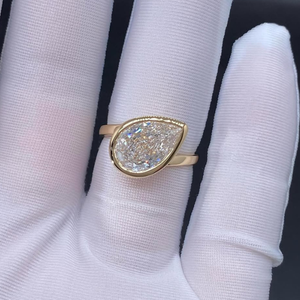 Anillo de Boda de Lujo 2026, Elegante, con Diamante Moissanite GIA, Chapado en Oro, Plata de Ley S925, Chapado en Oro de 18K - Product Image 1