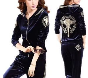 Conjunto Deportivo de Terciopelo para Mujer de Lujo – Elegante, Cálido, Transpirable y con Estilo para Uso Diario en Todas las Estaciones - Product Image 1