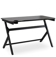 Bureau de jeu personnalisable pour la maison, 120 cm de large, noir, table d'ordinateur pour jeux et esports, structure stable, pour salle de jeu à domicile