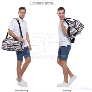 Sac de sport en cuir véritable imperméable, vente chaude, matériau durable et écologique, impression de logo personnalisé, doublure en polyester, luxe - Product Image 3