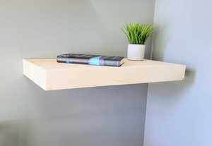 2 Tier Hanging <b>Wood</b> Floating Wall Shelf Cotton Rope <b>Triangle</b> Storage Display Rack Living Room Wall Mounted Ledge Organizer - Product Image 3