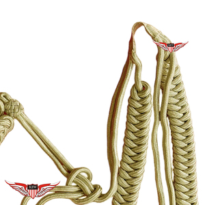 Aiguillette de parade tressée en argent allemand, cordon d'épaule torsadé avec embout métallique - Product Image 4