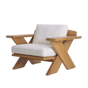 Modern Contemporary Wooden Accent Chair Minimalist Leisure Sofa for Living Room Patio Hotel Furniture - Product Image 1