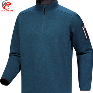 <b>Men</b> Autumn Winter Thin Model Summer Trendy Brand Fleece Cotton Embroidered Stand Collar <b>Half</b> <b>Zip</b> Long Sleeve Hoodie - Product Image 4