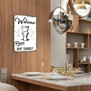 ป้ายอะลูมิเนียมสไตล์วินเทจขนาด 8x12 นิ้ว (20.3x30.5 ซม.) สำหรับบาร์ คาเฟ่ ห้องน้ำ TikTok สำหรับ Temu บริการรับสินค้า - Product Image 5