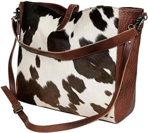Hair Custom Fashionable Versatile Ladies Genuine <b>Leather</b> Bucket <b>Bag</b> Water-Resistant Portable Shoulder <b>Bag</b> RFID Protection - Product Image 4