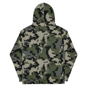 Sweat à capuche camouflage oversize épais unisexe, style streetwear décontracté, à manches longues, en mélange de coton et de polyester, basique - Product Image 2