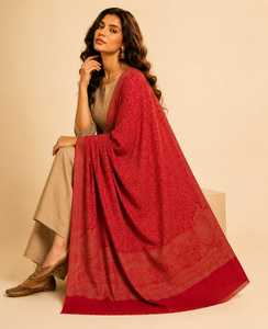 Women's <b>Red</b> Printed Saree with <b>Blouse</b> Ethnic Dress Set Glossy Texture Casual Wear Reversible for Prom Wedding Party - Product Image 2