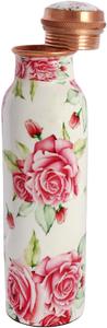 Pure <b>Copper</b> Water <b>Bottle</b> with Printed Engraved Antique Design No Joint Leakproof for <b>Drinking</b> Water Ayurvedic - Product Image 5