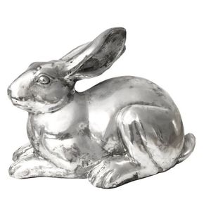 Sculpture de lapin en aluminium, statue artistique de faune, décoration métallique moderne, accent décoratif conçu pour une décoration intérieure sophistiquée - Product Image 4