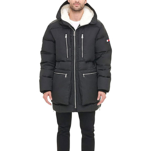 Manteau matelassé long classique à capuche Solid Trader, 70 % écoresponsable, réversible, rembourrage en fibres haute densité, chaud au quotidien, excellente qualité - Product Image 5