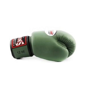 Gants de boxe verts pour jumeaux, gants de boxe professionnels sur mesure, équipement de combat, qualité supérieure, cuir véritable, pour le punching professionnel - Product Image 3