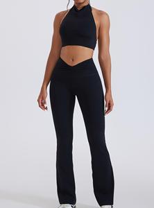 Ensemble de vêtements de sport pour femmes, 3 pièces, sans couture, avec logo personnalisé, pour yoga, fitness et gym - Product Image 4
