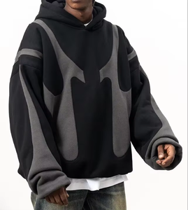 Sudadera con Capucha Extra Grande Personalizada Premium para Hombre, Sudadera con Capucha de Forro Polar Grueso con Bloques de Color, Ropa Casual de Moda para Otoño - Product Image 5