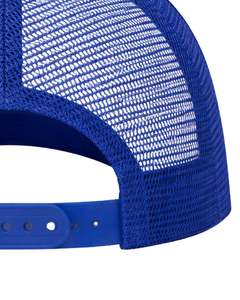 Gorra trucker azul y blanca personalizada, ajustable, transpirable, de malla, con logo personalizado, snapback, lisa, de poliéster, deportiva. - Product Image 5