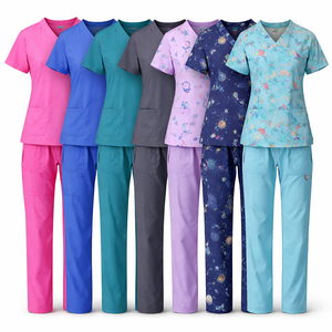 Conjuntos de Uniformes Médicos de Algodón Tejido Personalizados al por Mayor en Varios Colores y Tallas - Servicio OEM para Pedidos al por Mayor para Hospitales - Product Image 1