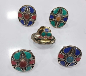 Anneaux en laiton avec perles de pierre GC-RG-347, taille réglable, pour filles, idéal pour offrir en Saint-Valentin, exportation mondiale depuis l'Inde. - Product Image 1