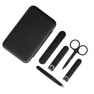Kit de manucure et pédicure de voyage en acier inoxydable pour hommes et femmes, comprenant coupe-ongles, lime à ongles courbée et étui de voyage incliné - Product Image 5
