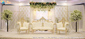 Candelabro de Metal con temática de recepción musulmana, decoración de pared, elegante, rústica, para escenario, boda - Product Image 6