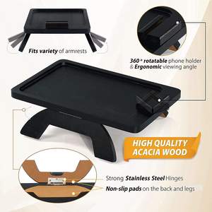 Table de canapé stable en bois |   Plateau d'accoudoir de canapé en bois massif écologique |   Fournisseur OEM personnalisé - Product Image 6