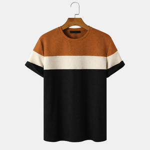 Camiseta de Manga Corta para Hombre, 100% Algodón, Transpirable, Cuello Redondo, Corte Regular, Diseño Sólido, Venta al Por Mayor - Product Image 1