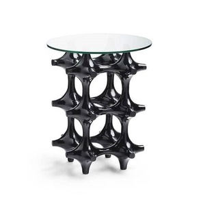 Table basse en aluminium au design très populaire, table à café moderne en métal avec pieds décoratifs en spirale pour le mobilier de salon - Product Image 4