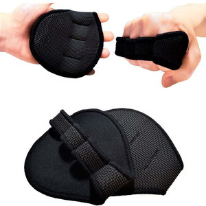High Quality Custom Neoprene Weight <b>Lifting</b> Leather Grip Pad Heavy Duty Power <b>Lifting</b> <b>Strap</b> with Rubber Palm Grip Cheap Price - Product Image 3