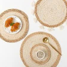 Sustainable Handmade Seagrass Placemat Eco Friendly Dining Table Mat Boho <b>Rustic</b> Style - Product Image 2