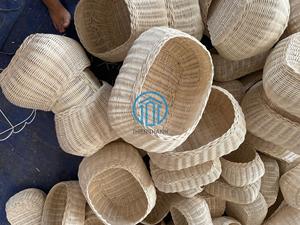 Creative Handmade <b>Small</b> Rattan Wicker Candy Storage Scallop <b>Baskets</b> Kids Storage <b>Basket</b> - Product Image 3