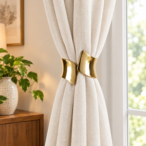 Sujetador de Cortina Metálico Dorado Premium en Forma de Lazo para Decoración de Ventanas de Lujo en Salas de Estar, Dormitorios y Hoteles - Proveedor Mayorista - Product Image 3