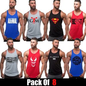 Débardeur sans manches pour homme, couleur unie, col rond, tricoté en coton, décontracté, rose, gris, noir - Product Image 4