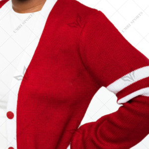 Custom DST Sorority |delta| Acrylic Knitted Women's Varsity Greek Cardigan Embroidery Logo Front <b>Covered</b> <b>Button</b> Long - Product Image 5