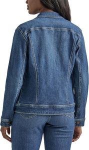 Chaqueta Vaquera de Moda para Mujer, Azul, de Algodón, Casual, con Botones al Frente, Estilo Vintage, Urbana, Elegante, Cómoda, para Uso Diario - Product Image 6