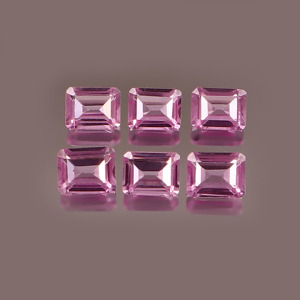 Zafiro Rosa Cultivado en Laboratorio, Corte Octogonal de 2x3mm, Facetado, Calibrado, Piedra Suelta Certificada para Joyería, Venta al Por Mayor - Product Image 1