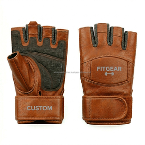 OEM Custom Leather Gym Workout <b>Gloves</b> Padded Palm <b>Weight</b> <b>Training</b> <b>Gloves</b> Low MOQ Supplier - Product Image 1