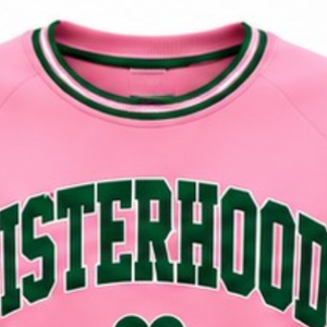 Sudadera de Mujer con Estampado de Letras Pink Sisterhood, Cuello Redondo de Punto Acanalado, Detalle de Corazón, Manga Larga, Estilo Casual, Moda Femenina - Product Image 6