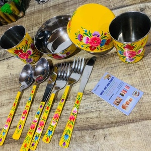 Juego de cubiertos de acero, esmaltado - Product Image 1