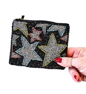 Latest Design Hand Pouch Beaded Embroidered <b>Seed</b> Bead Handmade Coin Purse Fashion Bag With - Product Image 1