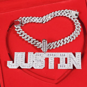 Pendentif personnalisable en forme de lettre, plaqué argent, serti de moissanite taille brillant en argent 925, bijoux Starspire de qualité supérieure - Product Image 2