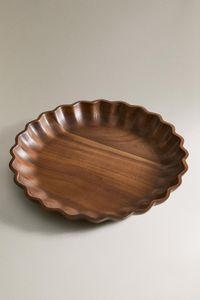 Bandeja de Servir Ovalada de Madera Hecha a Mano al por Mayor con Borde Ondulado, Decorativa, Moderna, Ecológica, Apta para Lavavajillas, Star Crafts India - Product Image 4