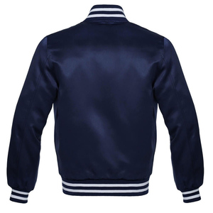 Veste universitaire en satin pour homme, personnalisée, 100 % polyester, col montant, vente en gros – Offre spéciale - Product Image 5