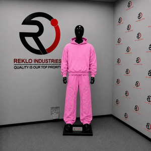 <b>Pink</b> Oversized Hoodie Tracksuit Set Men Custom Streetwear Pullover <b>Sweatshirt</b> Wide Leg Snap Button Pants Wholesale Sportswear - Product Image 3