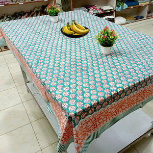 Mantel de Mesa de Comedor 100% Algodón Puro Hecho a Mano con Estampado Floral, Ecológico y Personalizable - Product Image 2