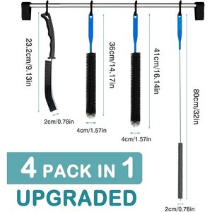 Spazzole per la pulizia di lavatrici, condotti di asciugatrice, serpentine di frigoriferi, filtri per vestiti e pulitori per fessure - Product Image 3