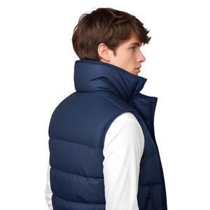 <b>Mens</b> Lightweight Woolen Windproof Puffer <b>Vest</b> Warm Sleeveless Winter Padded Outerwear <b>Thermal</b> Bodywarmer for Outdoor Casual Wear - Product Image 2