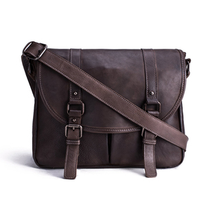 Sac à bandoulière classique unisexe en cuir véritable pour le travail quotidien, provenant d'un fournisseur en gros - Product Image 1