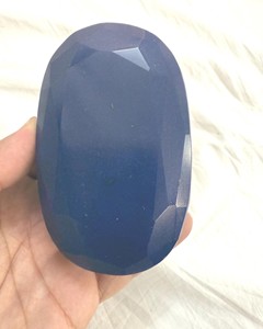 Zafiro Azul Calefactado, Corte Esmeralda Ovalado, Facetado, 5000 Ct, Gema Suelta, Azul Intenso, Gran Tamaño, Piedra Preciosa Pulida - Product Image 4